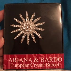 Ariana and Bardo European Crystal Sun brooch New